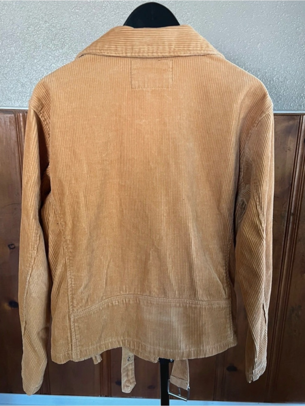 Forever 21 Corduroy Biker Moto Jacket Tan/Burnt Orange S Small - Picture 2 of 3